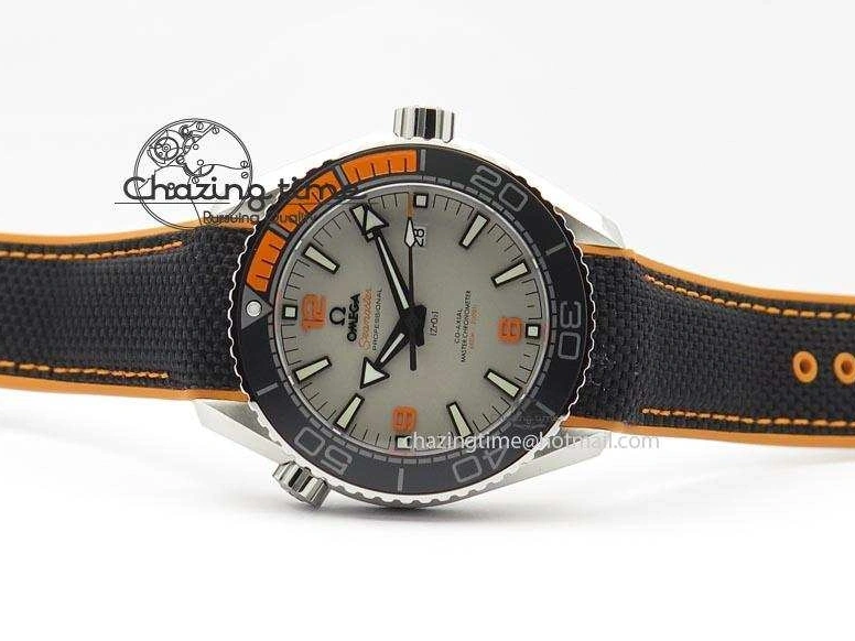 0411 ComfortFit 2016 Planet Ocean 45mm SS JHF Gray Dial On Nylon Strap A 8226